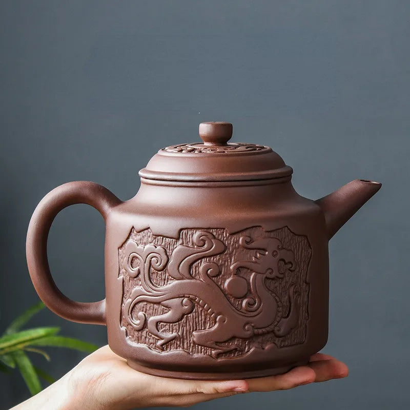 Large Capacity Purple Sand Bubble Teapot Ceramic Household Chinese Tea Set Hot Sale Teacup Set