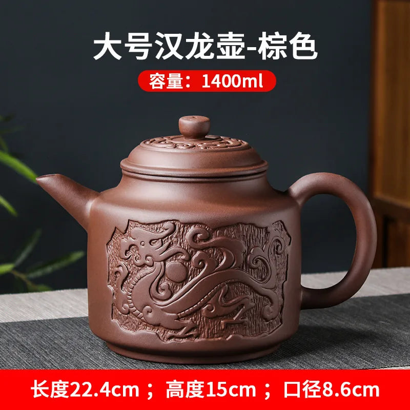 Large Capacity Purple Sand Bubble Teapot Ceramic Household Chinese Tea Set Hot Sale Teacup Set