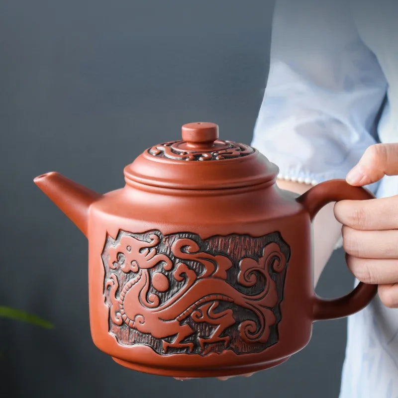 Large Capacity Purple Sand Bubble Teapot Ceramic Household Chinese Tea Set Hot Sale Teacup Set