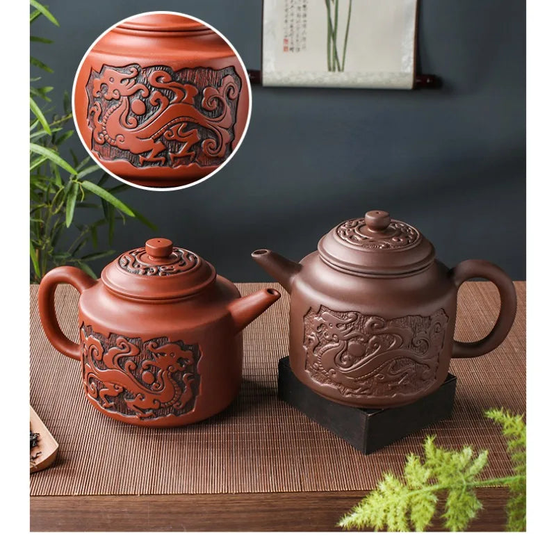 Large Capacity Purple Sand Bubble Teapot Ceramic Household Chinese Tea Set Hot Sale Teacup Set