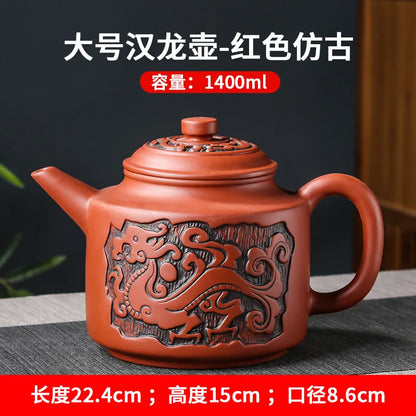 Large Capacity Purple Sand Bubble Teapot Ceramic Household Chinese Tea Set Hot Sale Teacup Set