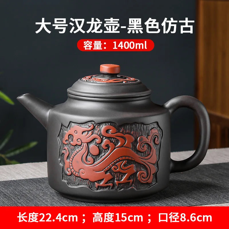 Large Capacity Purple Sand Bubble Teapot Ceramic Household Chinese Tea Set Hot Sale Teacup Set