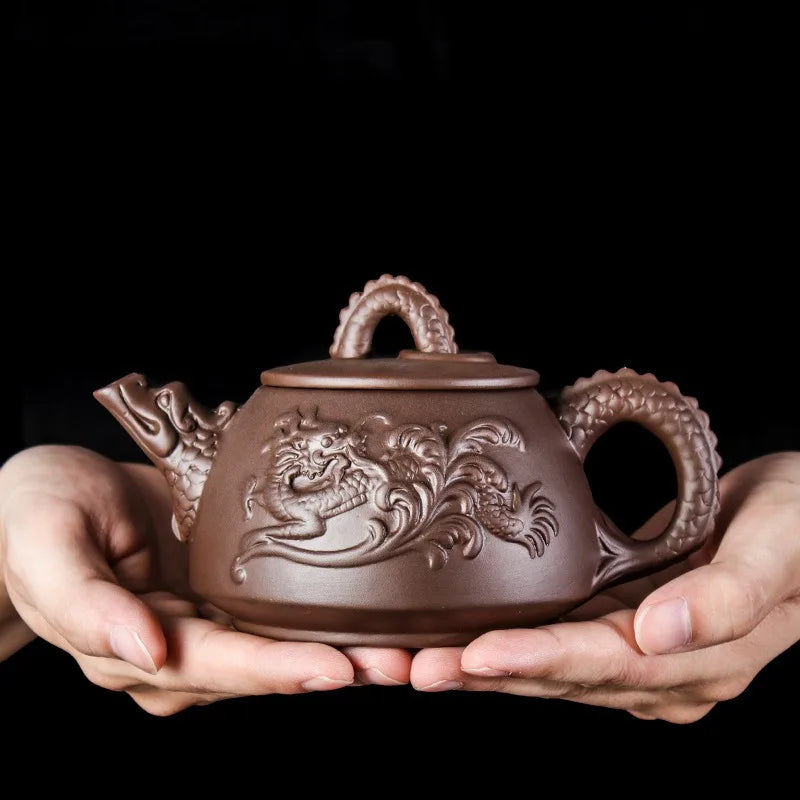 Large Capacity Purple Sand Pot Handmade Chinese Clay Teapot Tea Cup Household Ceramic Kettle