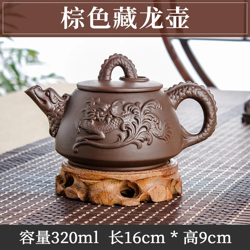 Large Capacity Purple Sand Pot Handmade Chinese Clay Teapot Tea Cup Household Ceramic Kettle