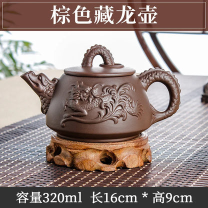 Large Capacity Purple Sand Pot Handmade Chinese Clay Teapot Tea Cup Household Ceramic Kettle