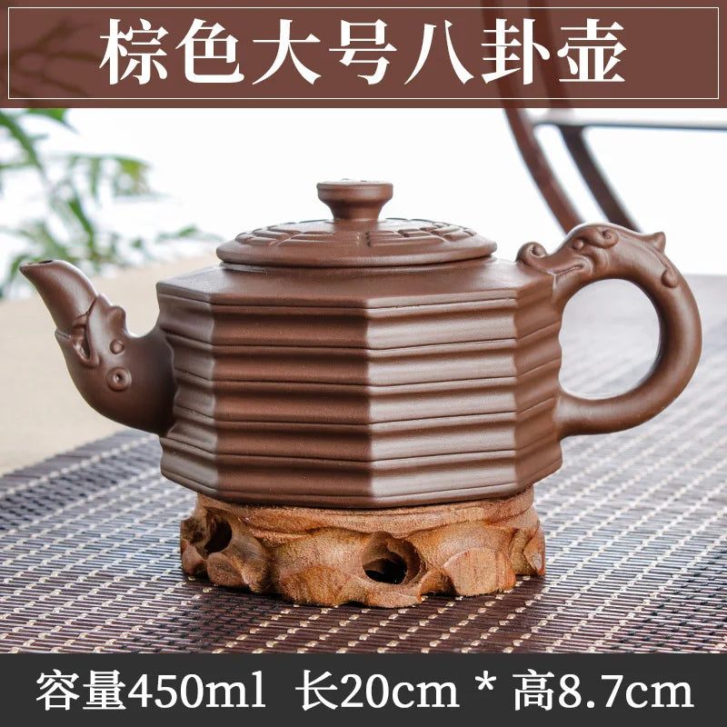 Large Capacity Purple Sand Pot Handmade Chinese Clay Teapot Tea Cup Household Ceramic Kettle