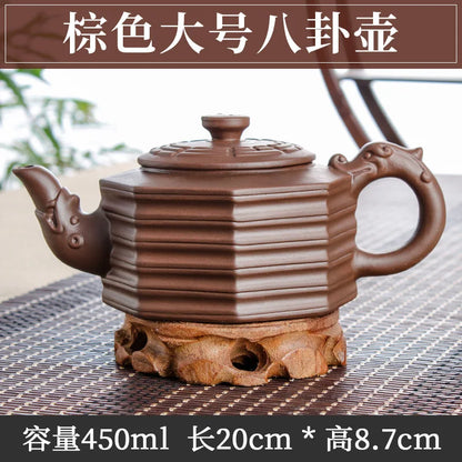 Large Capacity Purple Sand Pot Handmade Chinese Clay Teapot Tea Cup Household Ceramic Kettle