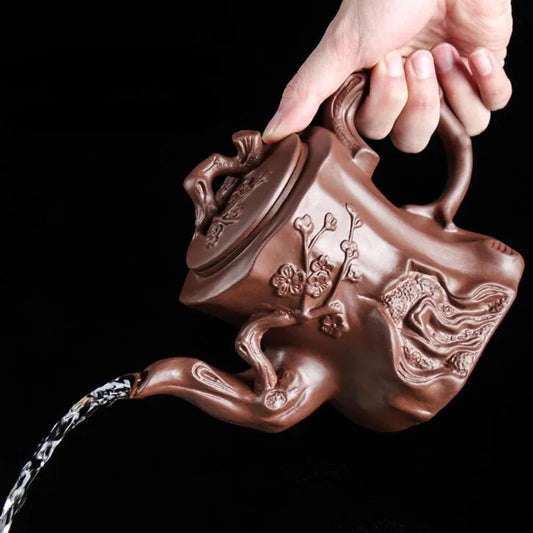 Large Capacity Purple Sand Pot Teaware, Handmade Ball Filter, Bubble Teapot, Ceramic Household Chinese Tea Set, Hot Sale