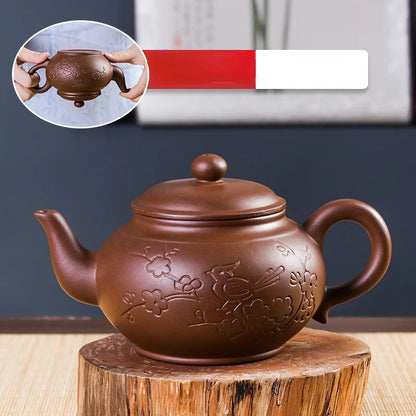 Large Capacity Purple Sand Pot Teaware Handmade Ball Filter Bubble Teapot Ceramic Household Chinese Tea Set