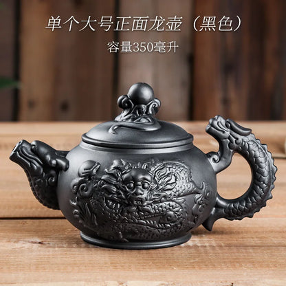 Large Capacity Purple Sand Teapot Household Kung Fu Cup Yixing Zhu Ni Plum Blossom Pot Large Tea Pot Ceramic Kettle