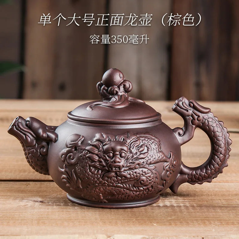 Large Capacity Purple Sand Teapot Household Kung Fu Cup Yixing Zhu Ni Plum Blossom Pot Large Tea Pot Ceramic Kettle