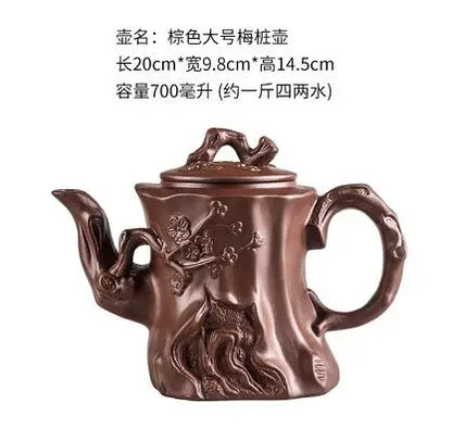 Large Capacity Purple Sand Teapot, Household Kung Fu Cup, Yixing Zhu Ni, Plum Blossom Pot, Large Tea Pot, Ceramic Kettle