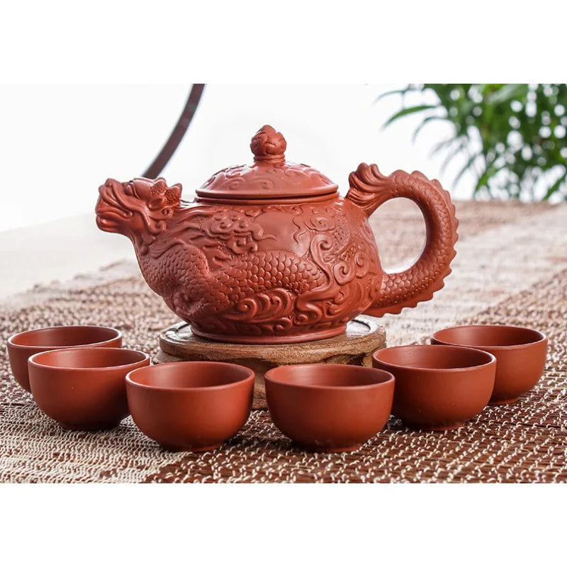 Large Capacity Purple Sand Teapot Household Kung Fu Cup Yixing Zhu Ni Plum Blossom Pot Large Tea Pot Ceramic Kettle