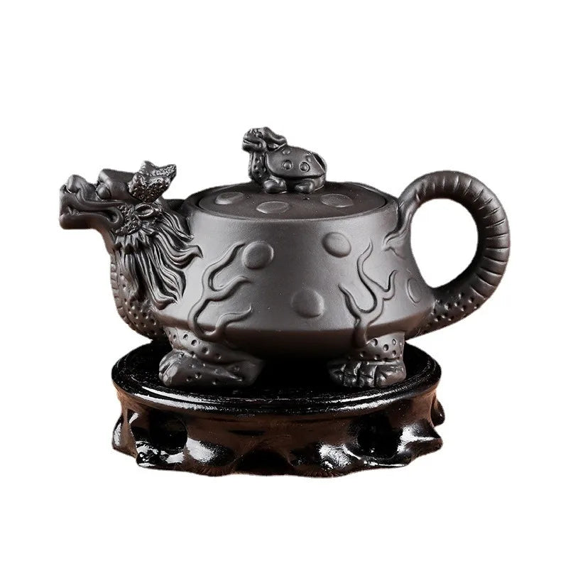 Large Capacity Purple Sand Teapot Household Kung Fu Cup Yixing Zhu Ni Plum Blossom Pot Large Tea Pot Ceramic Kettle
