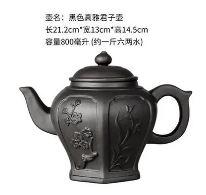 Large Capacity Purple Sand Teapot, Household Kung Fu Cup, Yixing Zhu Ni, Plum Blossom Pot, Large Tea Pot, Ceramic Kettle