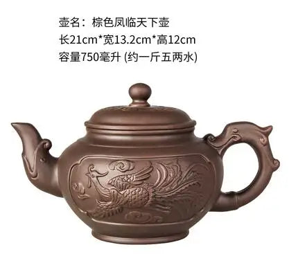 Large Capacity Purple Sand Teapot, Household Kung Fu Cup, Yixing Zhu Ni, Plum Blossom Pot, Large Tea Pot, Ceramic Kettle