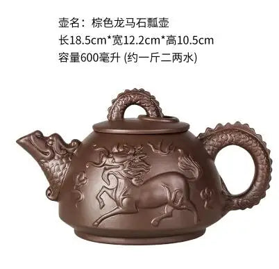 Large Capacity Purple Sand Teapot, Household Kung Fu Cup, Yixing Zhu Ni, Plum Blossom Pot, Large Tea Pot, Ceramic Kettle