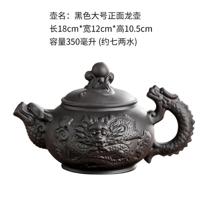 Large Capacity Purple Sand Teapot Household Kung Fu Cup Yixing Zhu Ni Plum Blossom Pot Large Tea Pot Ceramic Kettle