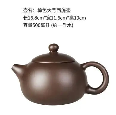 Large Capacity Purple Sand Teapot, Household Kung Fu Cup, Yixing Zhu Ni, Plum Blossom Pot, Large Tea Pot, Ceramic Kettle