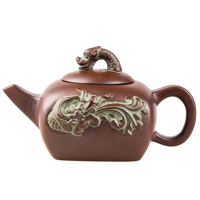 Large Capacity Purple Sand Teapot Household Kung Fu Cup Yixing Zhu Ni Plum Blossom Pot Large Tea Pot Ceramic Kettle