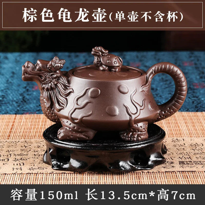 Large Capacity Purple Sand Teapot Household Kung Fu Cup Yixing Zhu Ni Plum Blossom Pot Large Tea Pot Ceramic Kettle