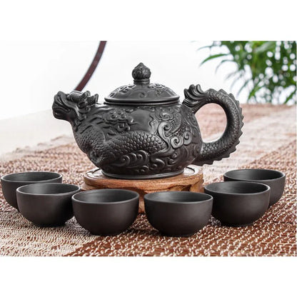 Large Capacity Purple Sand Teapot Household Kung Fu Cup Yixing Zhu Ni Plum Blossom Pot Large Tea Pot Ceramic Kettle