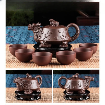 Large Capacity Purple Sand Teapot Household Kung Fu Cup Yixing Zhu Ni Plum Blossom Pot Large Tea Pot Ceramic Kettle
