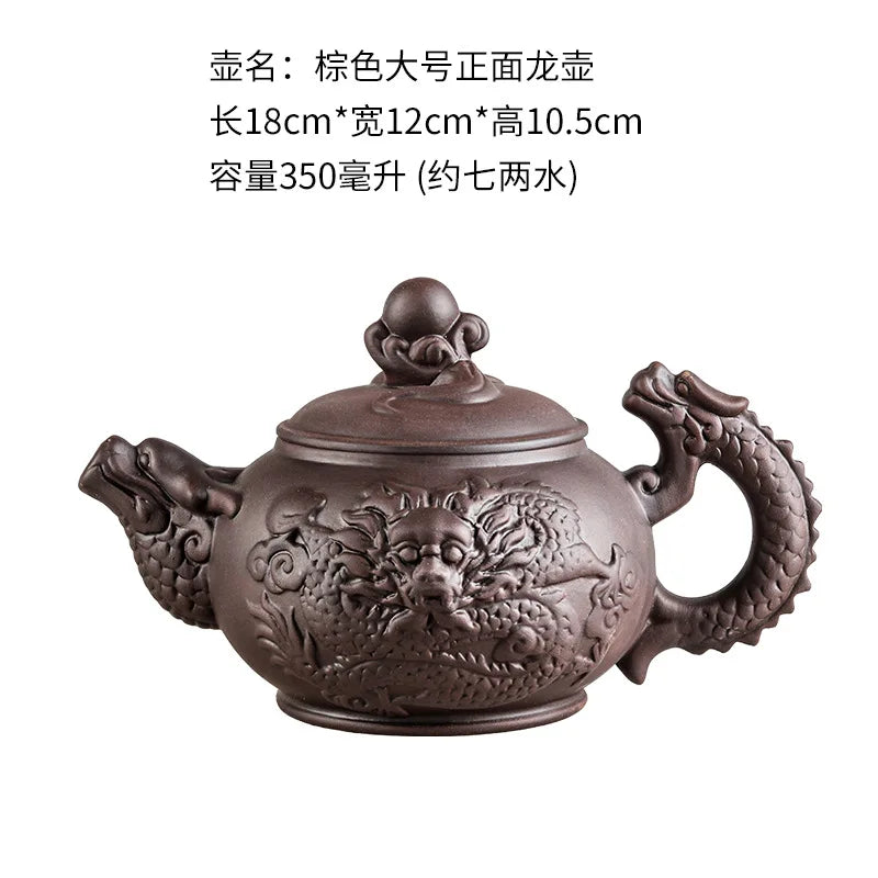Large Capacity Purple Sand Teapot Household Kung Fu Cup Yixing Zhu Ni Plum Blossom Pot Large Tea Pot Ceramic Kettle