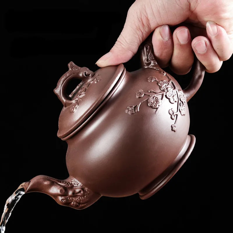 Large Capacity Purple Sand Teapot, Household Kung Fu Cup, Yixing Zhu Ni, Plum Blossom Pot, Large Tea Pot, Ceramic Kettle