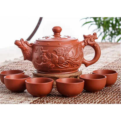 Large Capacity Purple Sand Teapot Household Kung Fu Cup Yixing Zhu Ni Plum Blossom Pot Large Tea Pot Ceramic Kettle