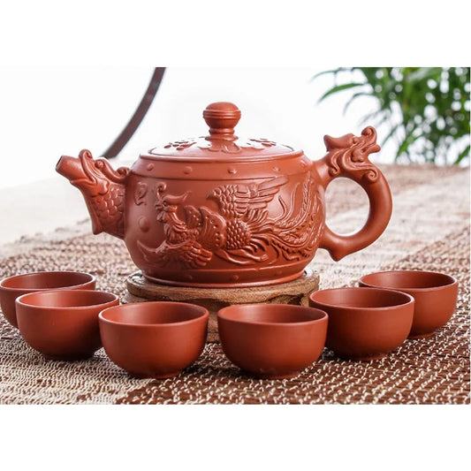 Large Capacity Purple Sand Teapot Household Kung Fu Cup Yixing Zhu Ni Plum Blossom Pot Large Tea Pot Ceramic Kettle