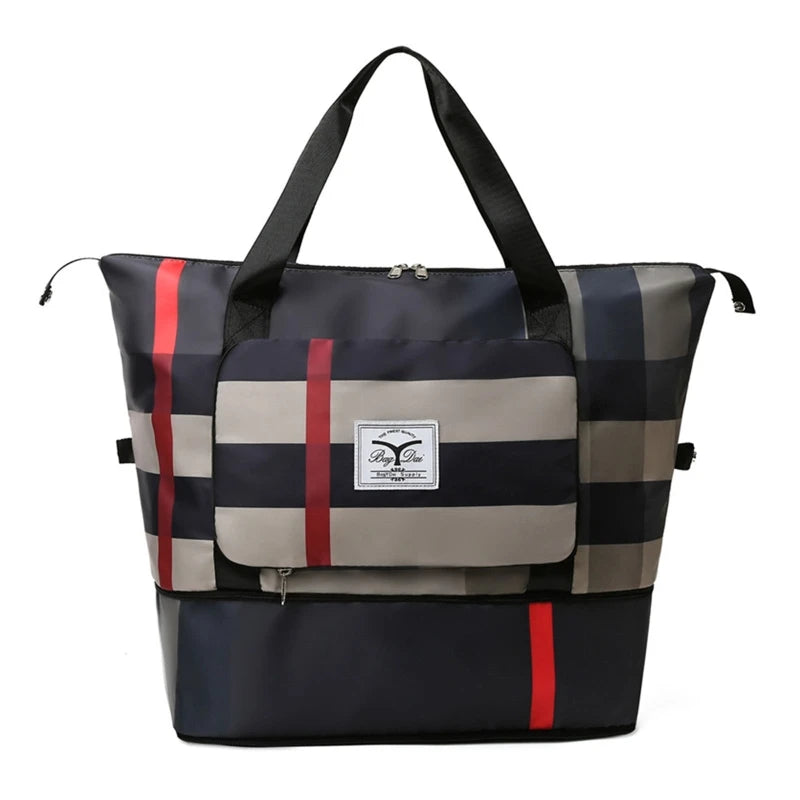 Large Capacity Shoulder Bags Expandable Duffel Bag with Shoes Compartment Dry and Wet Separation Sports Portable Travel