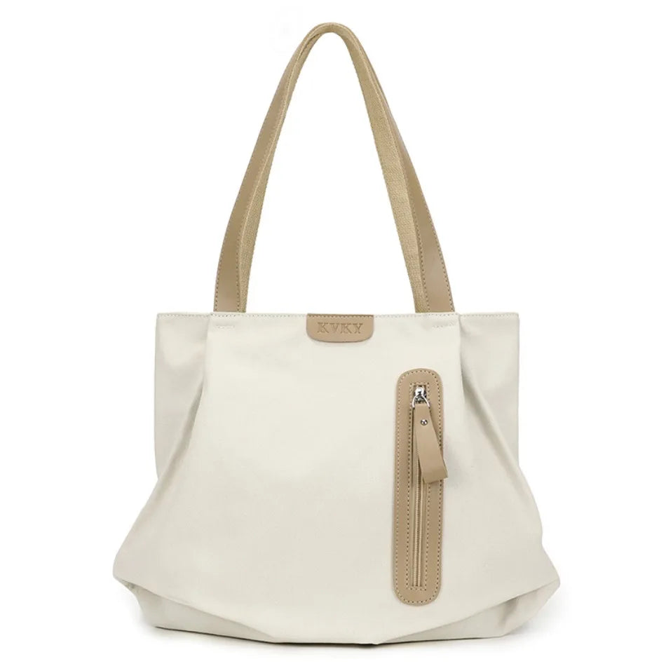 Large Capacity Shoulder Bags for Women 2024 Fashionable Solid Color Canvas Tote Handbags Portable Comfortable Handbags Designer