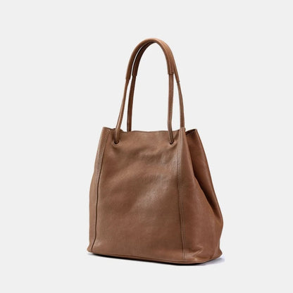 Large Capacity Single Shoulder Tote Bags Women Genuine Leather Bucket Bags Fashion Commuter Travel Casual Purses Bolsos Mujer