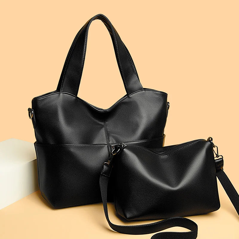 Large Capacity Soft Leather Women Shoulder Crossbody Bags High Quality Female Purses and Handbags Luxury Designer Messenger Bags