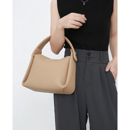 Large Capacity Solft Leather Handbags 2024 New Simple All-match Pillow Bag Female Solid Elegant Commuter Purses Clutch Bolsas