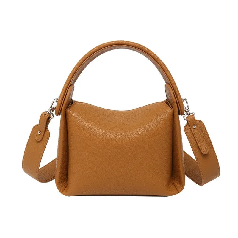 Large Capacity Solft Leather Handbags 2024 New Simple All-match Pillow Bag Female Solid Elegant Commuter Purses Clutch Bolsas