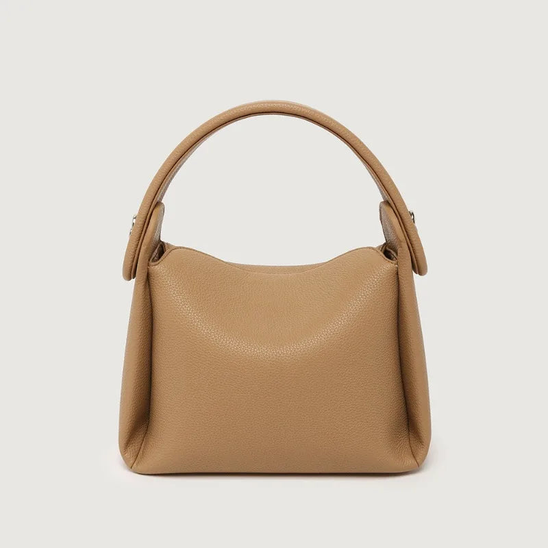 Large Capacity Solft Leather Handbags 2024 New Simple All-match Pillow Bag Female Solid Elegant Commuter Purses Clutch Bolsas