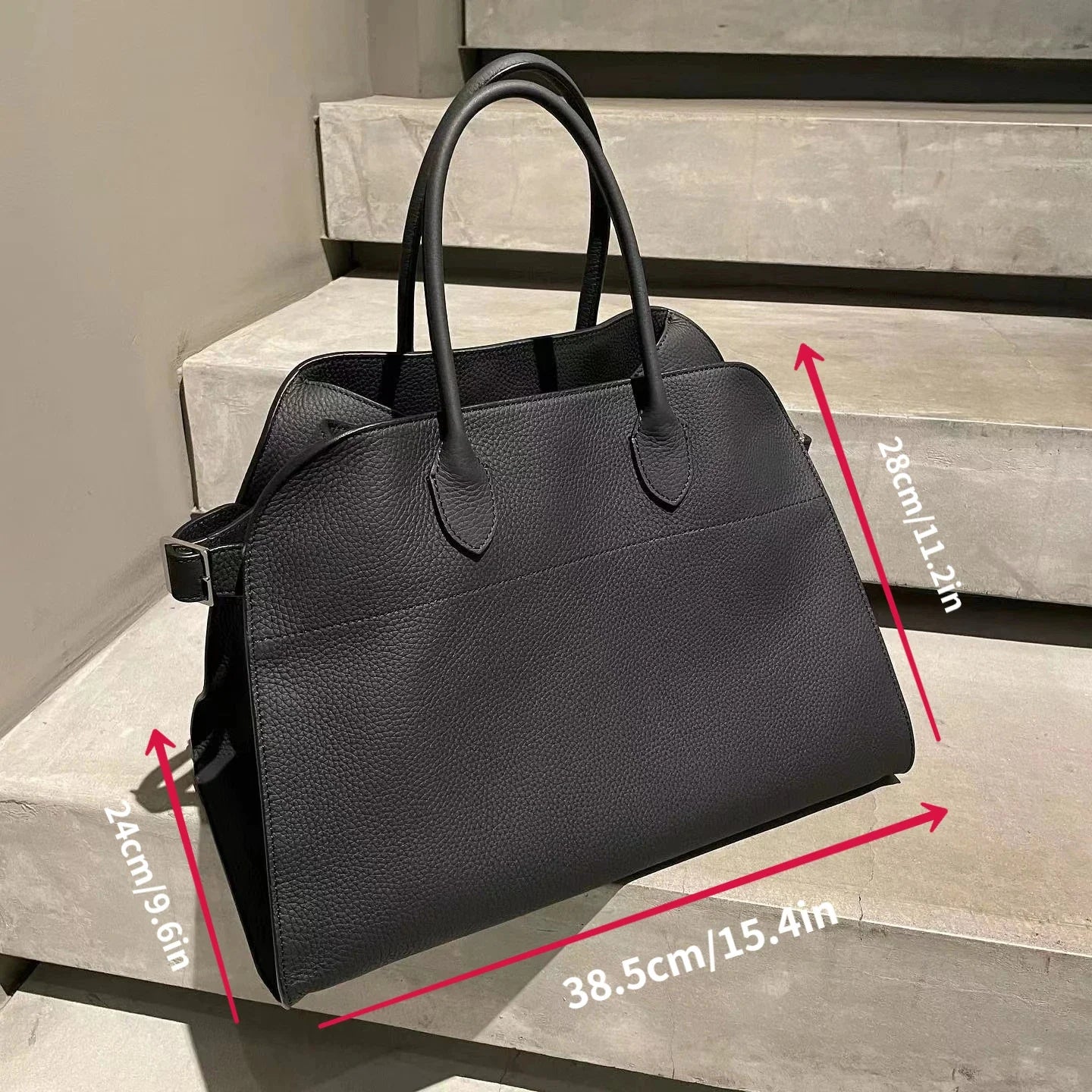 Large Capacity Tote Leather Commuter Handheld Shoulder Bag