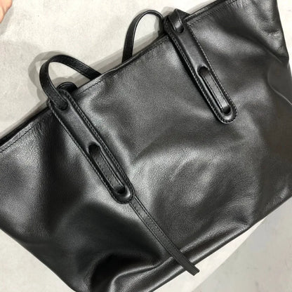 Large Capacity Tote Women Shoulder Bags Genuine Leather Underarm Portable Handbags Purse Practical Shopping Travel Bag Female