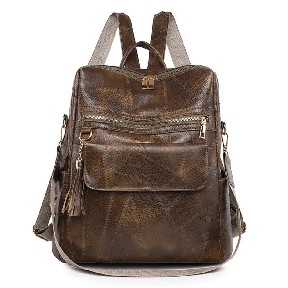Large Capacity Travel Bag Fashion Backpacks for School Teenagers Girls High Quality Pu Leather Bookpack Luxury Designer Backpack