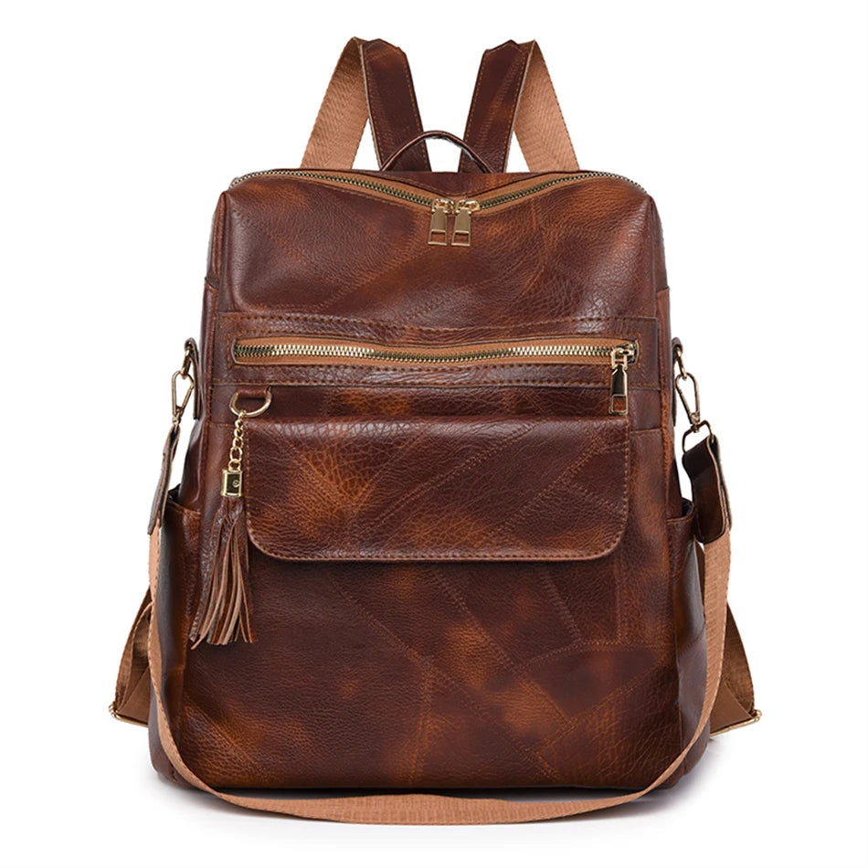 Large Capacity Travel Bag Fashion Backpacks for School Teenagers Girls High Quality Pu Leather Bookpack Luxury Designer Backpack