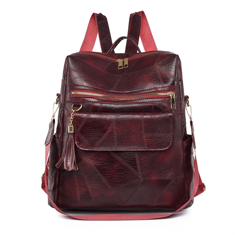 Large Capacity Travel Bag Fashion Backpacks for School Teenagers Girls High Quality Pu Leather Bookpack Luxury Designer Backpack