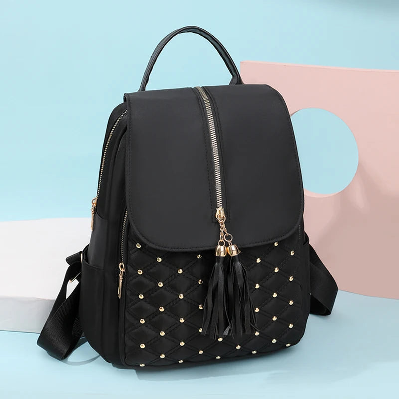 Large Capacity Travel Bagpack Solid Color Shoulder Bag High Quality Nylon Cloth Racksack Backpacks for Women Free Shipping Offer