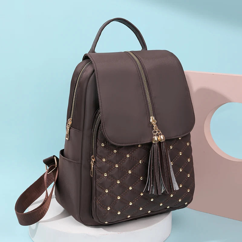 Large Capacity Travel Bagpack Solid Color Shoulder Bag High Quality Nylon Cloth Racksack Backpacks for Women Free Shipping Offer