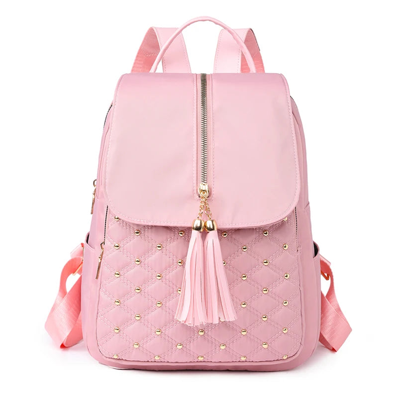 Large Capacity Travel Bagpack Solid Color Shoulder Bag High Quality Nylon Cloth Racksack Backpacks for Women Free Shipping Offer