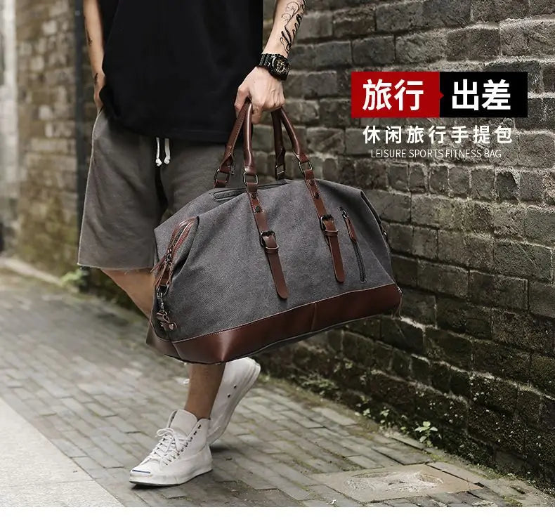 Large Capacity Travel Bags Handbags Luggage Canvas Bag Cut-proof Overnight Travel Bags Shoulder Bags Dropshipping