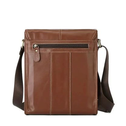 Large Capacity Vintage Men's Shoulder Genuine Leather Messenger Luxury Cowhide Crossbody Bag For Man