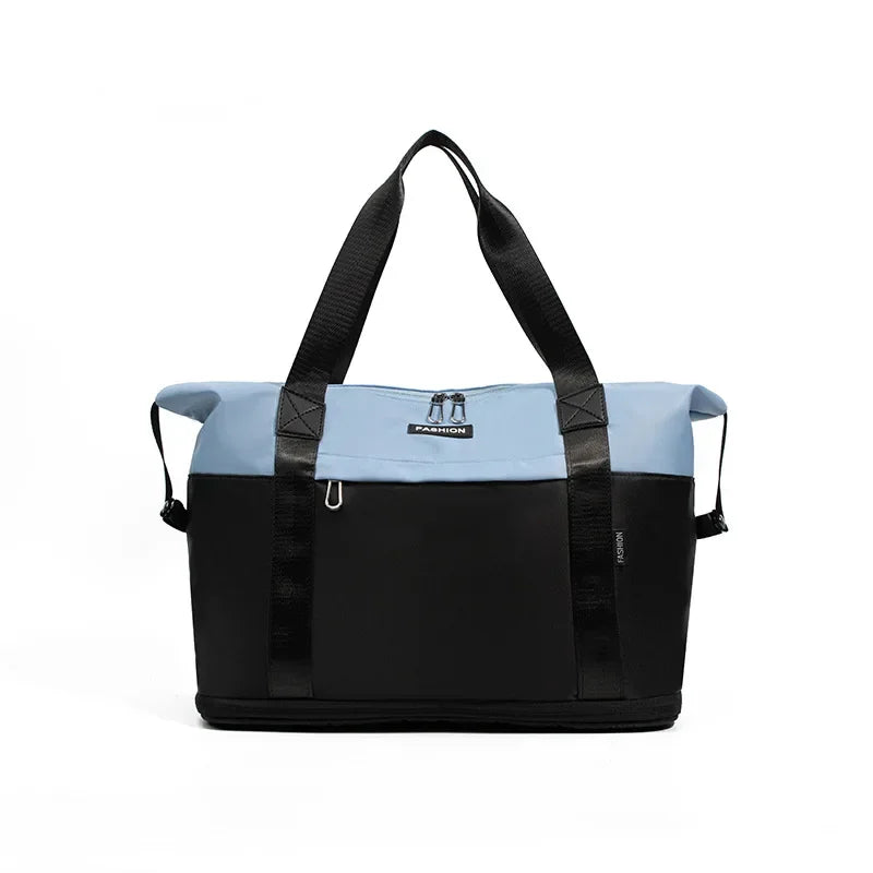 Large Capacity Waterproof Travel Bag Color Matching Camping Fitness Bag Maternity Travel Pack Expansion and Folding Unisex