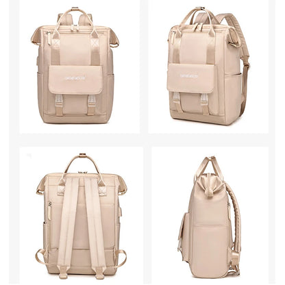 Large Capacity Women Backpack Female Waterproof 15.6 Inch College Laptop Backpack Schoolbag Mochila